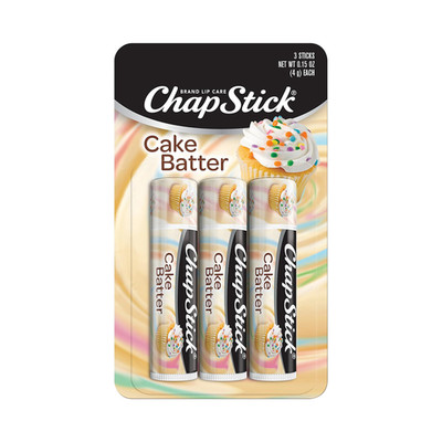 Feuchtigkeitsspendender Lippenbalsam 3er-Pack Kuchenteig 3x4 g Chapstick Set