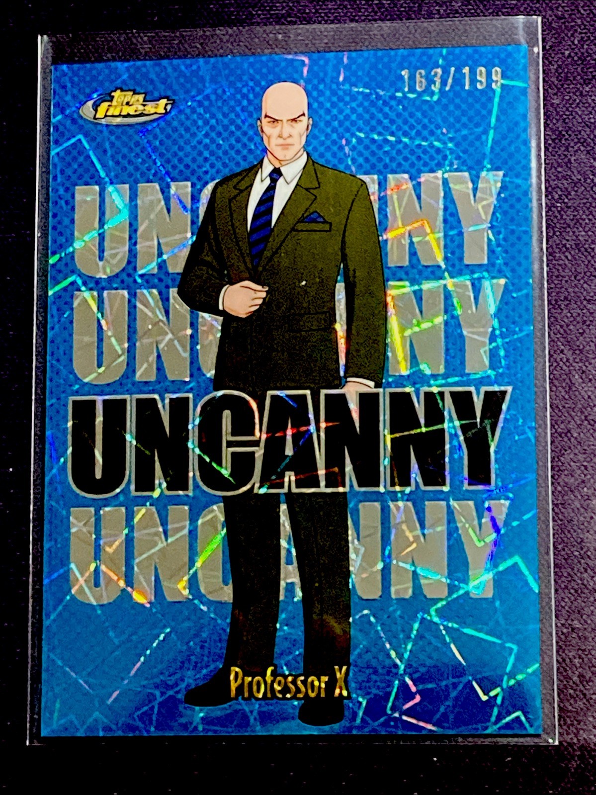 2024 Topps Finest Marvel X-Men '97 #100 PROFESSOR X UNCANNY LASER REFRACTOR /199