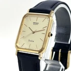 SEIKO Dolce 7731-5240 Gold Dial Quartz Men Vintage Slim Dress Watch Authentic