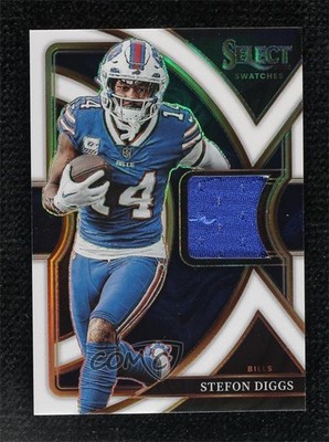 2022 Panini Select Swatches White Prizm 2/75 Stefon Diggs #SS-26 0vc5