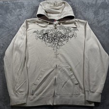 Vintage Quiksilver Hoodie Mens XL Cream Spell...