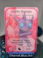 Goblin Shaman 2/2 Red Creature Fable - Pokemon Mega Sableye - Custom MTG Token