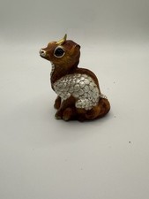 Windstone Editions Pena Baby Ki-Rin Figurine (c) 1992 Brown White Gold Horn