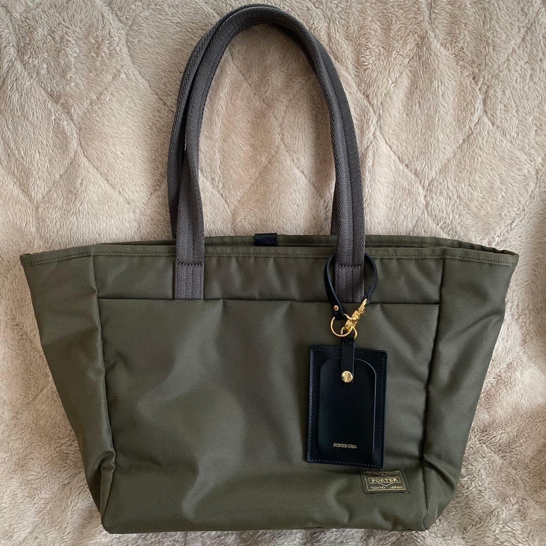 Yoshida Kaban Porter Girl Olive Tote Bag Unused Near Mint Leather Ladies