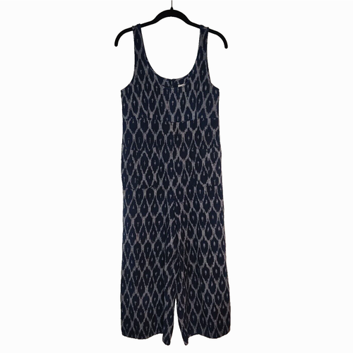 Outerknown Womens Cropped Wide Leg Jumpsuit Size XS Ikat Vacation Resort Beach - Picture 7 of 18