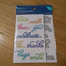 Hello Hobby 9-Piece Die Cutting Templates Hello Love Hugs Smile