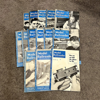 Model Railroader Magazine 1950s Vintage Lot of 14 Magazines