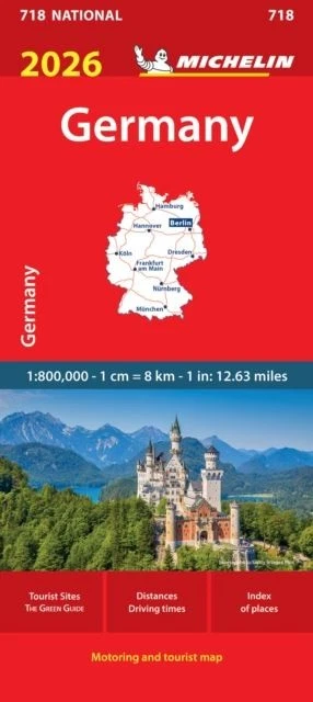 Germany 2026 - Michelin National Map 718 by Michelin Sheet map, folded - Image 1 of 1