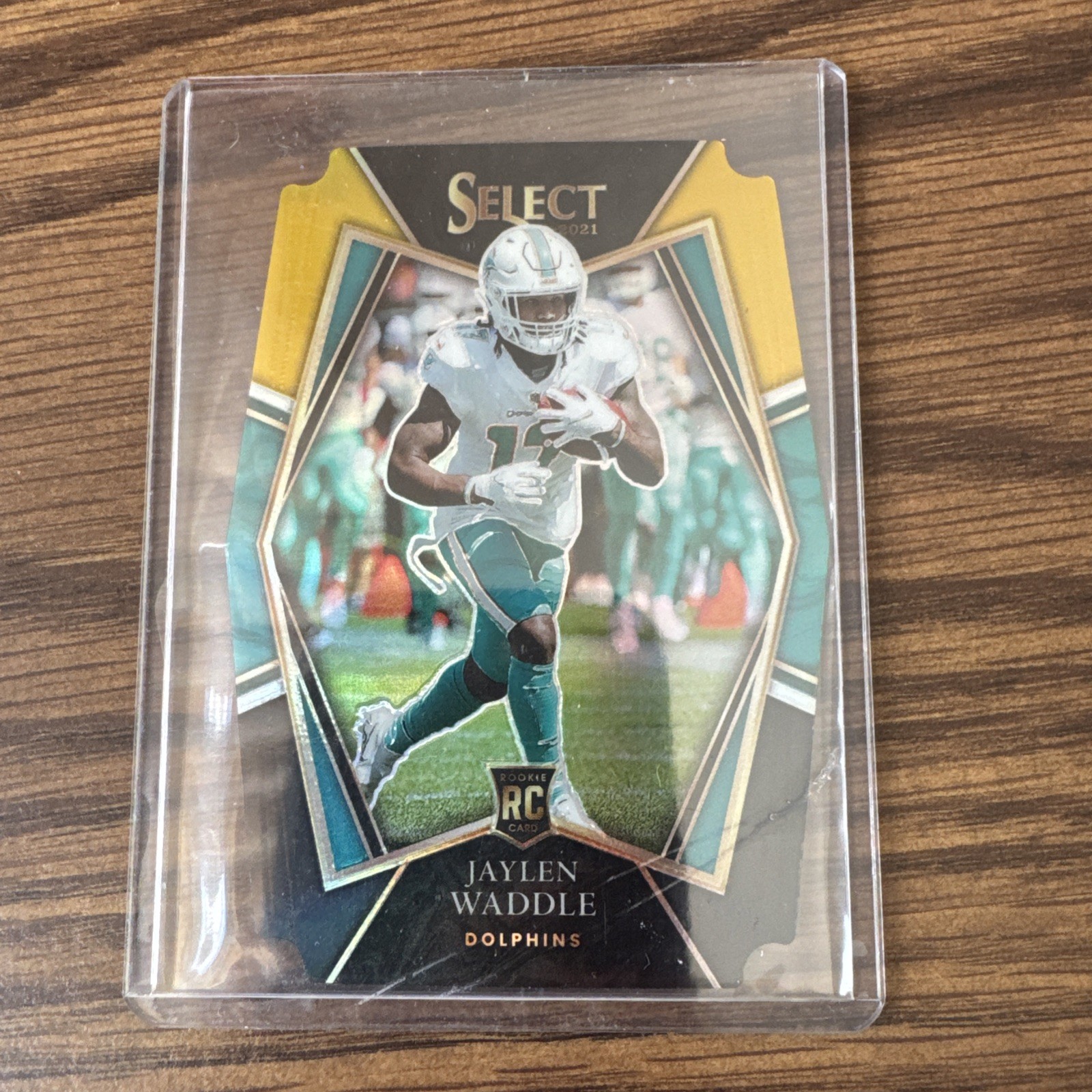 Jaylen Waddle 2021 Select Silver Prizm Die Cut Rookie RC #148 Dolphins