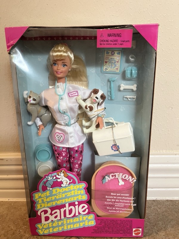 Mattel Barbie Pet Doctor NRFB Untested Doll 14603 Veterinarian Career Blonde