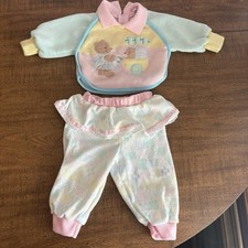 Vintage Baby Crest Outfit Girls 3-6 Months Sweater Pants/skirt Bear Stroller
