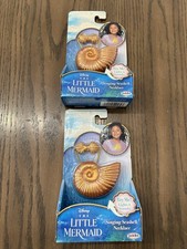 2 New Disney The Little Mermaid Ariel's Singing Seashell Necklaces