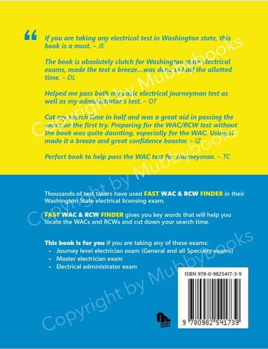 Fast WAC RCW Finder-2025 ed.-Keyword Index WA State Electrical Exam-AUTHENTIC - Picture 2 of 4