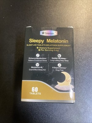 Melatonin 5mg Sleep Aid Tablets with Vitamin B6 60 Count Dietary Supplement