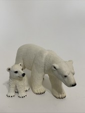 Schleich Polar Bear Family Mother  Cub Retired Arctic Animal Figures