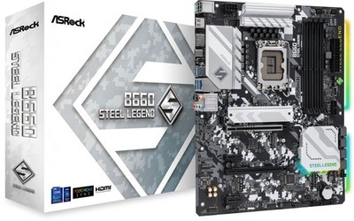 ASRock B660 Steel Legend Mainboard Intel B660 Sockel 1700 DDR4 7.1 Sound ATX