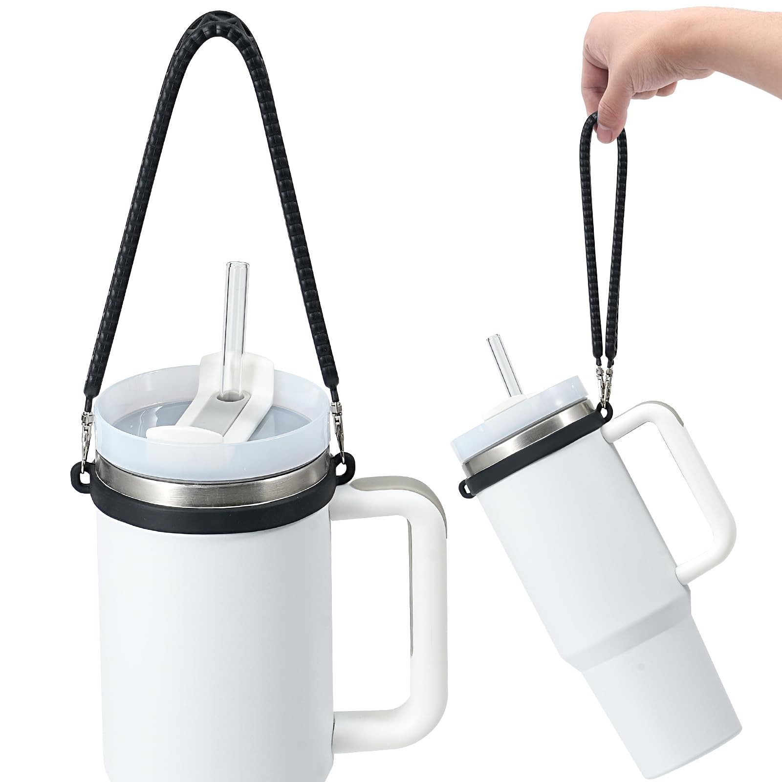 Water Bottle Handle, Silicone Water Bottle Sling, Carrier, Holder with Strap,...