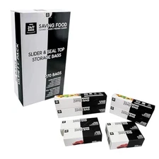 270x Slider Zipper Food Storage Bags Multi-Variety Pack Gallon/Assorted Sizes