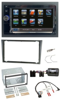 Blaupunkt Lenkrad USB Bluetooth TMC 2DIN Navigation für Opel Corsa C 2000-2004 a