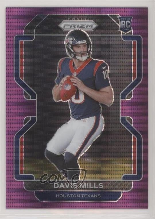 2021 Panini Prizm Rookie Purple Pulsar Prizm Davis Mills #352 Rookie RC 6ks