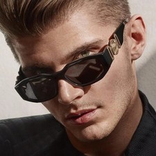 Retro Rectangle Sunglasses Small Square Frame Unisex Fashion Shades
