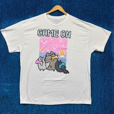 Pusheen Game On White T-Shirt Size 2X