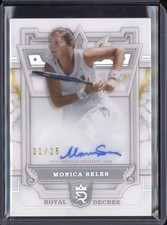 Monica Seles 2024 Topps Royalty Tennis RD-MS Royal Decree Auto 21/25