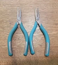 Lot Of 2 Weller Erem 2411PD Swiss Needle Nose Pliers  Lapidary Jewelry Tool USED