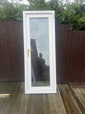 Second Hand Pvc Door White Frozen Glass  Wide 835 And High 2045 No Cill