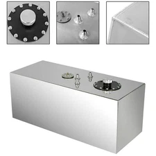 19 GALLON/72L TOP-FEED ALUMINUM RACING/DRIFT FUEL CELL GAS TANK+CAP+LEVEL SENDER