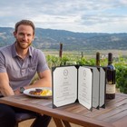 WeChef 5 Pack Leather Menu Covers 8.5"x11" 4 Page 6 View Angle Corner Wine List — photo 8