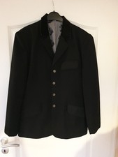 Turnier Jacket Sakko Herren Gr. 48 schwarz m. Samt Reitsport Jacket Turnierjacke