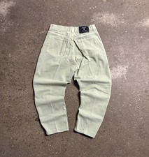 Vintage 90s Versace Jeans Couture Green High Waisted Straight Leg Denim Jeans