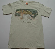 Frank Lloyd Wright Collection Falling Water Mens T-shirt Size Small