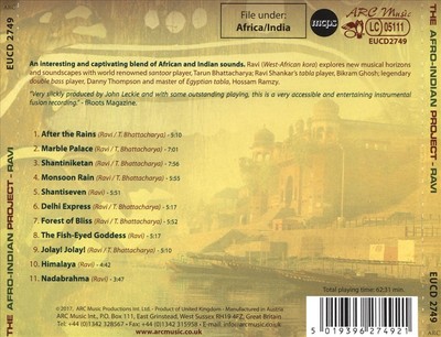RAVI AFRO-INDIAN PROJECT: TRAVELS WITH THE AFRICAN KORA IN INDIA NEW CD