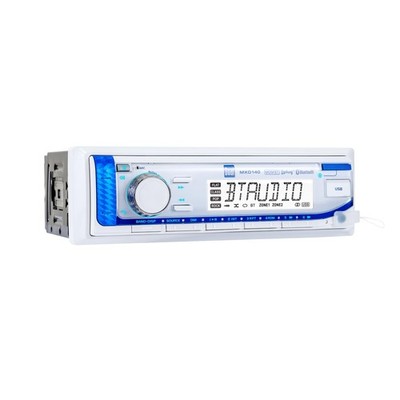Dual Electronics MXD140 Marine Radio | AM/FM Stereo Single DIN, White 