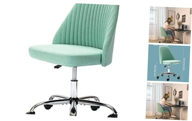 Home Office Desk Chair, Vanity Chair, Modern Adjustable Low Back Rolling