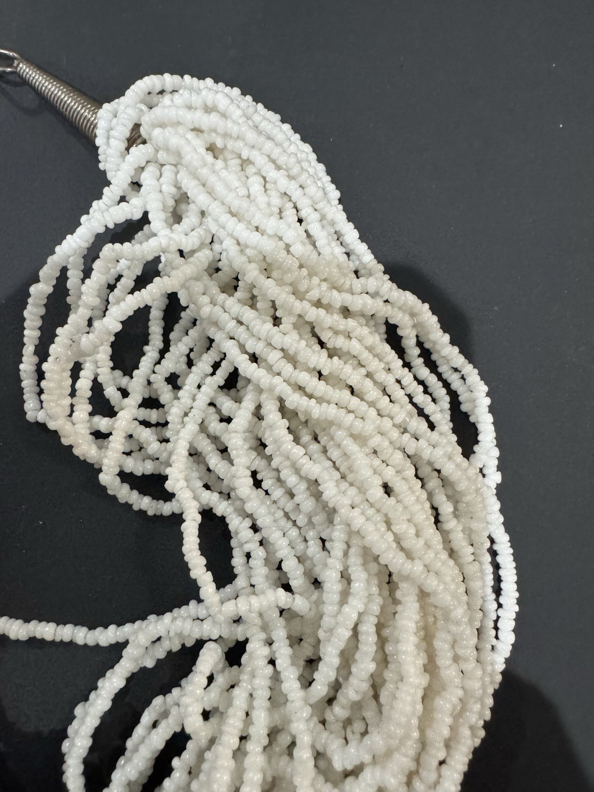 Multi Stand Seed Bread Silver Pendant Necklace D5 - image 5