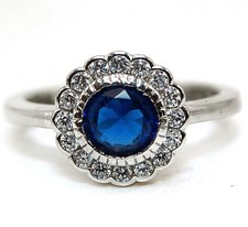 3CT Treated Blue Sapphire Topaz 925 Sterling Silver Ring Jewelry Sz 6,7,8 ZB8