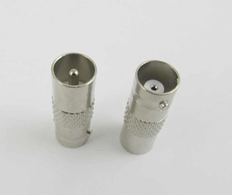 10x BNC Female Jack to IEC PAL DVB-T TV Male Plug Straight RF Adapter Connector - Image 2 of 2