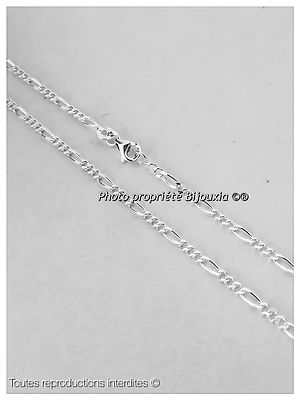Chaîne Argent Massif Maille Figaro – 50 Cm, 7,33 Grammes, état D'occasion