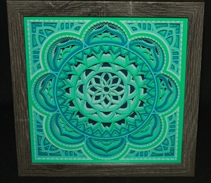 Download 3d Wall Art Shadow Box Framed Mandala Home Studio Office Nursery Decor Ebay