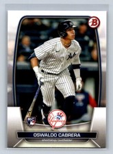 2023 Bowman Rookie Card RC #32 Oswaldo Cabrera New York Yankees. rookie card picture