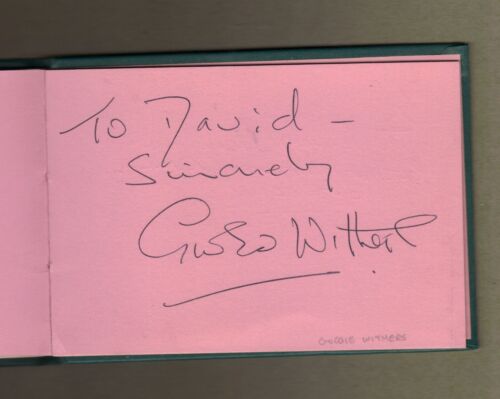 GOOGIE WITHERS, PETE BRADLEY - HAND-SIGNED ALBUM PAGE 1983  "THE LADY VANISHES" - Picture 1 of 4