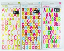 AMERICAN CRAFTS REMARKS LETTER STICKER BOOK PATCHWORK 664 PIECES 8 PAGES
