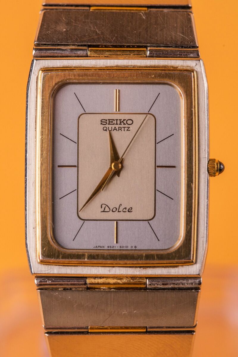 Seiko Dolce Re.9521-5010 Two Tone 33x27mm Case Mens Quartz Watch Seiko Dolce Re.9521-5010 Two Tone 33x27mm Case Mens Quartz Watch