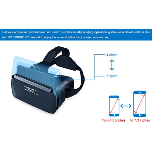 Cell Phone Virtual Reality (vr) headsets, VR EMPIRE VR Headset, Phone VR - Afbeelding 25 van 44