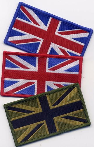 Union Jack UK Flag Badge Patch 8cm x 4.5cm - Foto 2 di 12