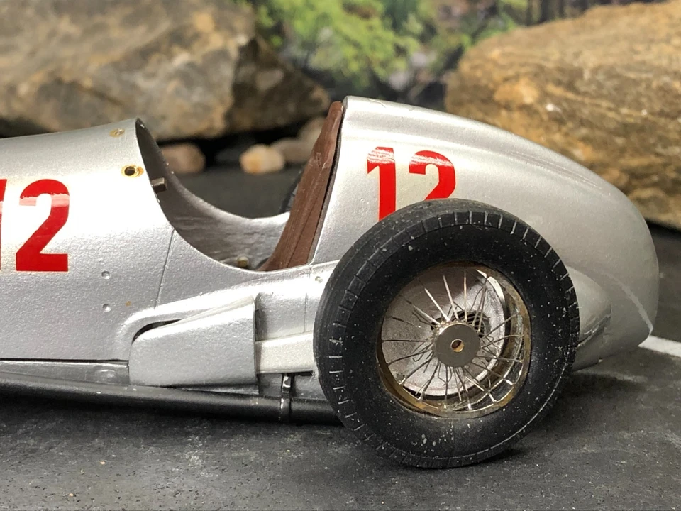 1: 24 压铸汽车无品牌银色 #12 1937 Mercedes BENZ W125 RH81 英格兰现货 — 第 4/4 张图片
