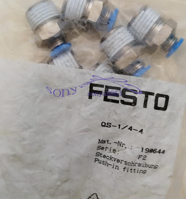 10PCS New FESTO QS-1/4-4 190644 Push-in Fitting